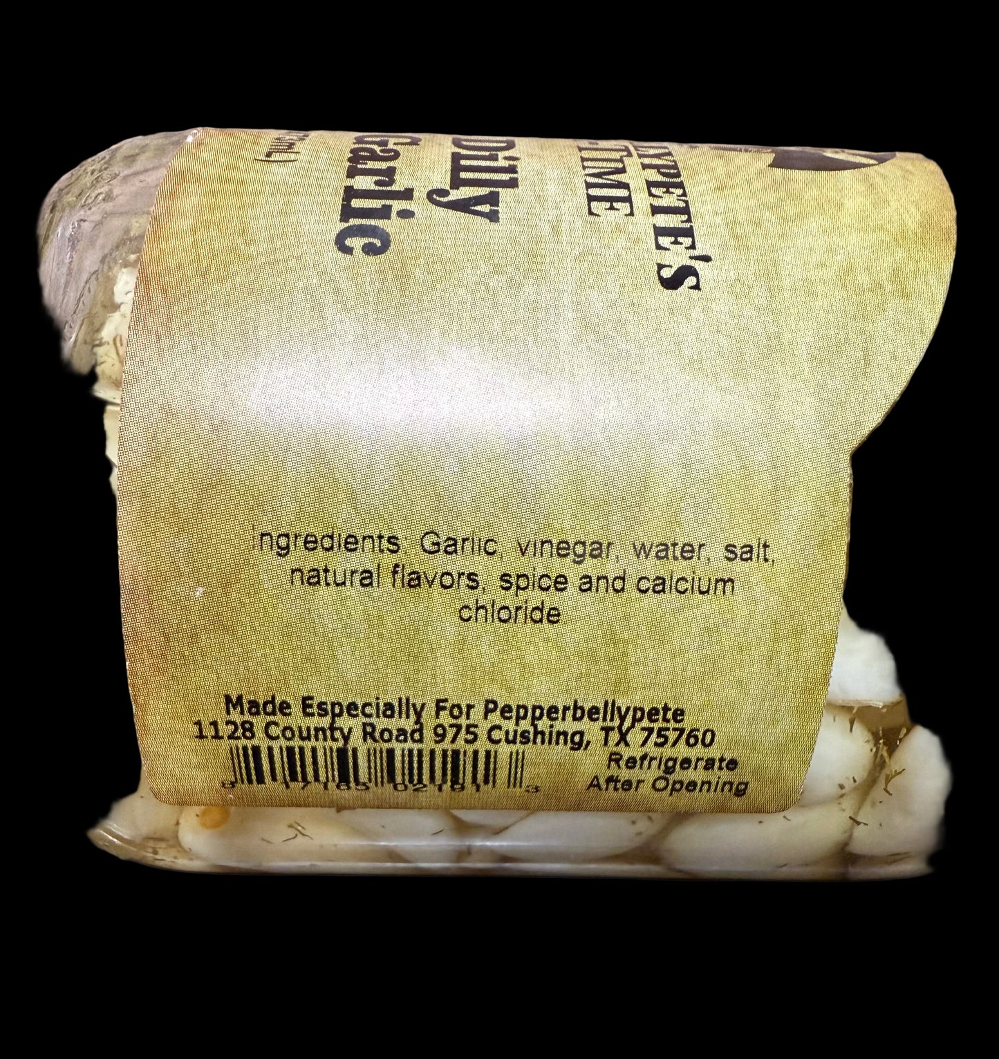 Pepper Belly Pete’s Really Dilly Pickled Garlic