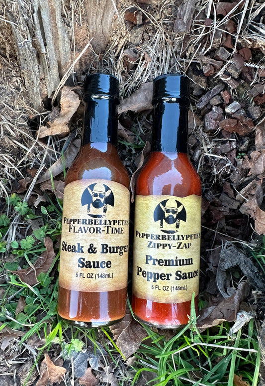 Pepperbellypete’s Steak and Pepper Sauce Combo