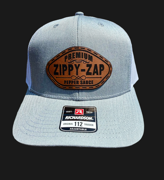 Zippy-Zap Leather Patch Gray Hat