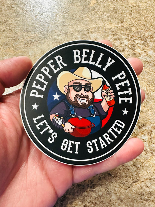 Pepperbellypete Logo Sticker