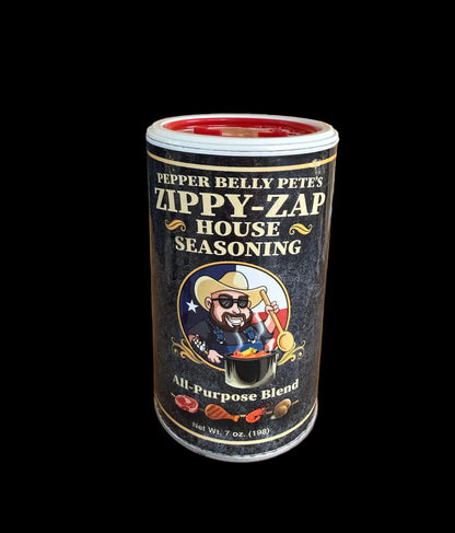 Pepper Belly Pete’s Zippy Zap House Seasoning.