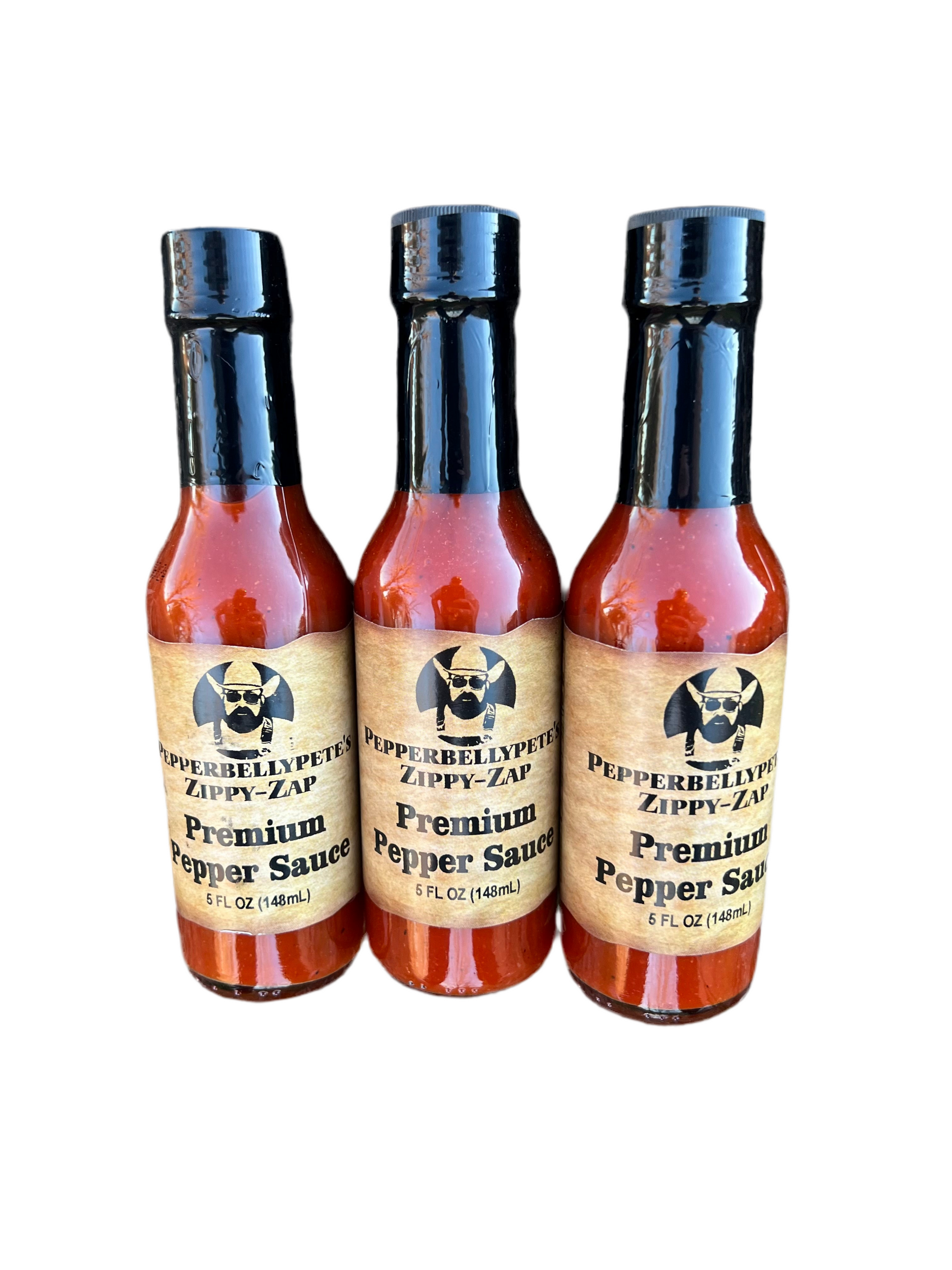 Pepperbellypete's 3 Pack Zippy-Zap Pepper Sauce – zippyzapmanager Pepperbellypete's 3 Pack Zippy-Zap Pepper Sauce – zippyzapmanager
