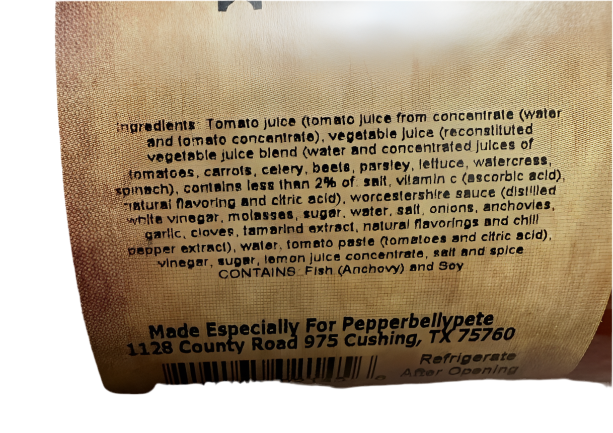 Top Shelf Bloody Mary Mix 24oz