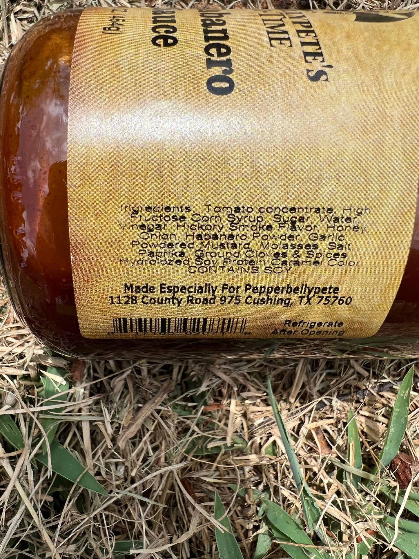 Pepperbellypete’s Honey Habanero BBQ Sauce